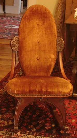 Art Nouveau sewing rocking chair or child's rocker