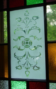 Victorian Etched Glass, Detail