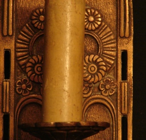 Art Deco Lightolier Sconce, detail